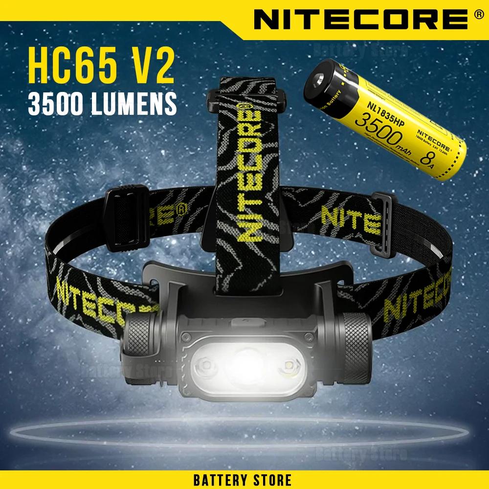NITECORE HC65 V2 工, USB-C  , 3  ݼ Ʈ, NL1835HP ͸ , 1750 